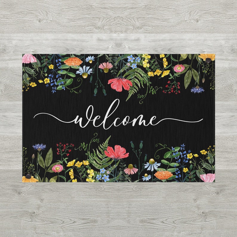 Wildflower Mat Spring Mat Floral Etsy