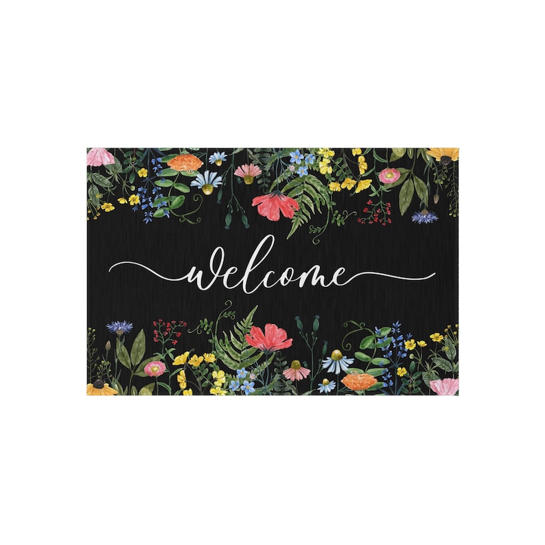 Wildflower Mat Spring Mat Floral Etsy