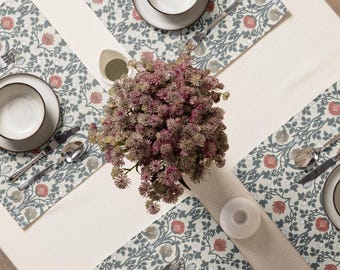 William Morris Placemats, Set of 4 Retro Vintage Antique Botanical Decor Decorative Linens Floral Art Nouveau Cottagecore Table Decor