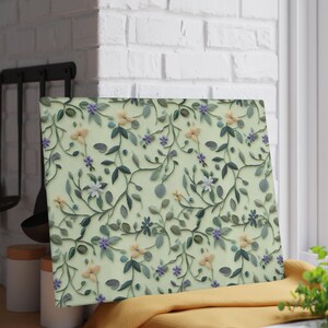 Botanical Glass Cutting Board | Wildflowers | Charcuterie Board | Serving Plate | Tempered Glass | Floral Cutting Board | Housewarming Gift image 3
