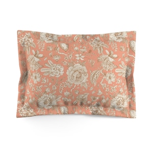 French Toile Pillow Sham | Victorian Bedding | Floral Comforter | Elegant Bedding | Floral Bedroom Decor | Farmhouse Country | Toile de Jouy