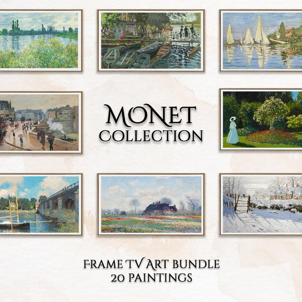 Samsung Frame TV Art | Claude Monet Frame TV Collection | 4K Frame TV Ready | Digital Download | Samsung Frame Ready