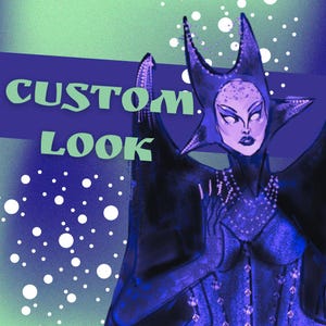 Custom look for all kind of performers, drag look made 2 size, burlesque drag look custom madre with design, drag look custom(FREE SHIPPING)