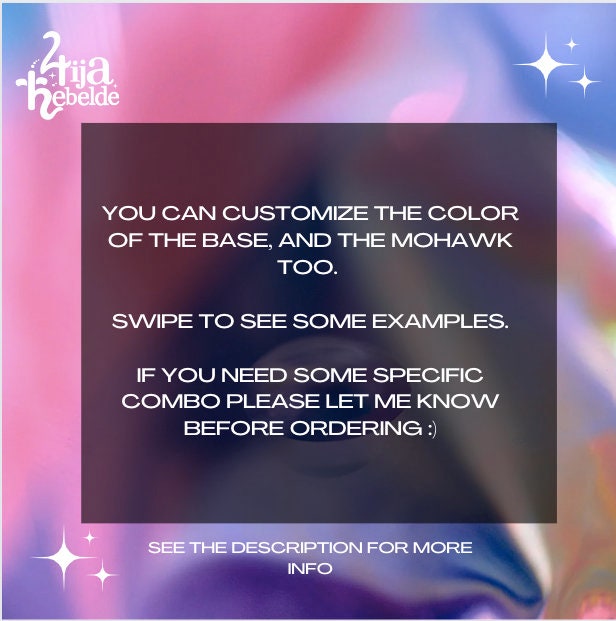 Red Mohawk Facekini With Tulle and Vynil Decor Facekini With Metal