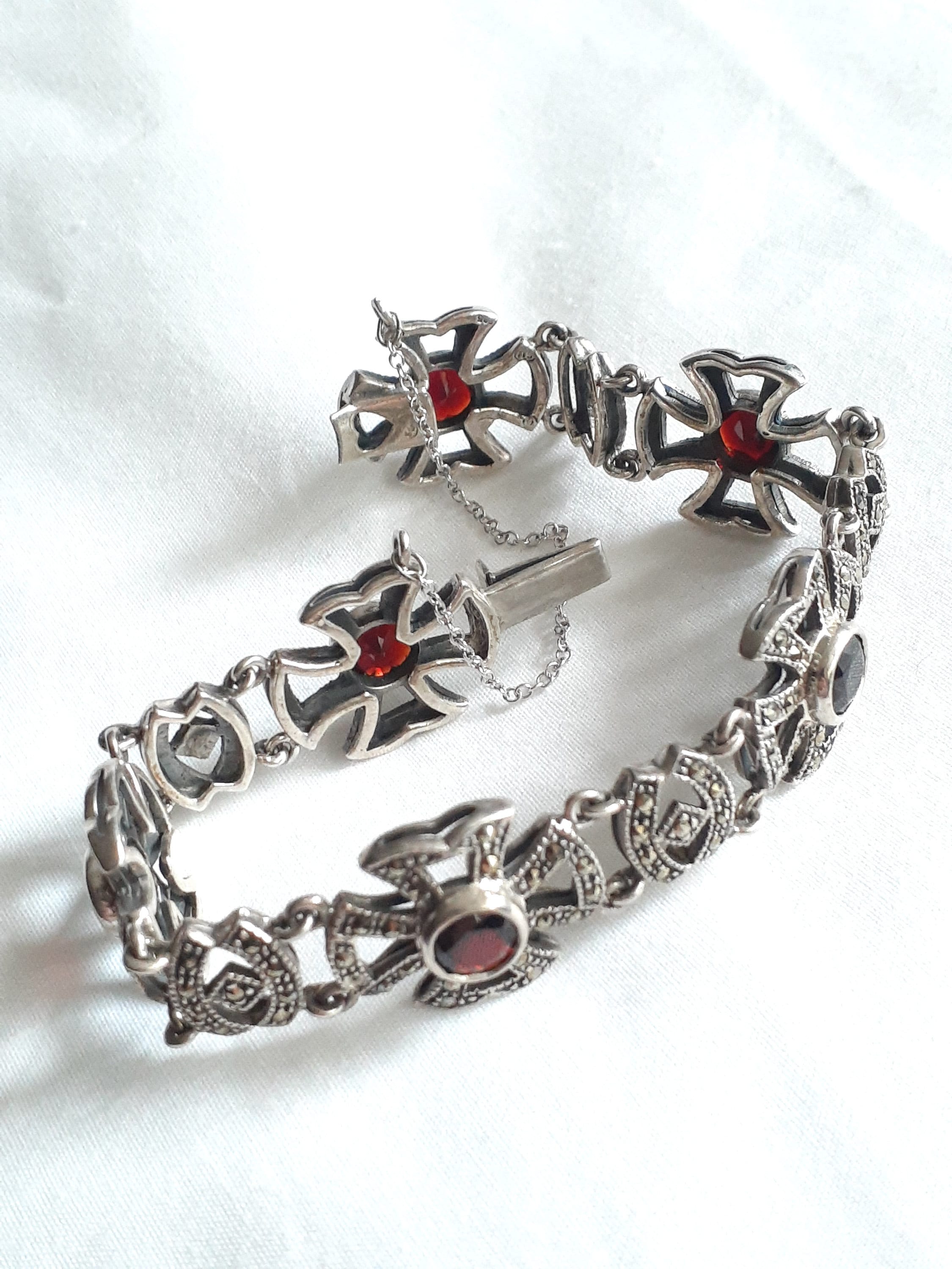 Lot De 3 Bracelets Homme En Argent Sterling Italien Vintage - Plus De 30 Grammes