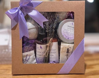 Lavender Spa Gift Set – Birthday Gift  for Women – Relaxation & Self Care Box