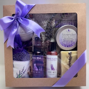 Lavender Self Care Gift Box | Spa Gift Set for Women | Relaxation Gift | Pampering Gift