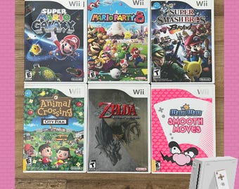 Classic Wii Games - Mario Galaxy, Mario Party 8, Animal Crossing, Zelda Twilight Princess, Smash Bros, Wario Ware, Pac-Man & Olympic Games