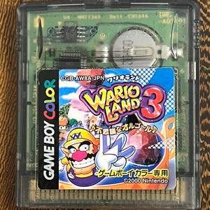 スーパーマリオ＆ワリオランド、テニス、ゴルフ、日本のゲームボーイカートリッジ Wario Land 3 Color