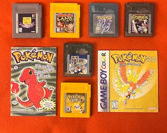 Authentic USA Game Boy & Game Boy Color Games | Pokémon Yellow, Pokémon Crystal, Crystalis, Donkey Kong Land