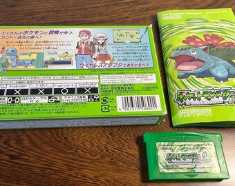 Pokemon Fire Red and Leaf Green Japanese Game Cartridge Box and Manuals for  Gameboy Advance Japanese