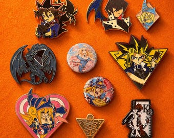 Yu Gi Oh Collectible Enamel Pins | Yugi, Dark Magician Girl,  Blue-Eyes White Dragon, Millennium Puzzle