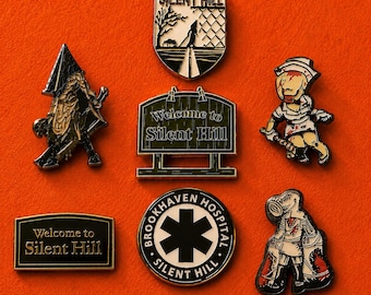 Silent Hill 2 Collectible Enamel Pins | Pyramid Head, Brookhaven, Bubble Head Nurse