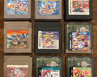Super Mario & Wario Land, Tennis, Golf, Japanese Gameboy Cartridges