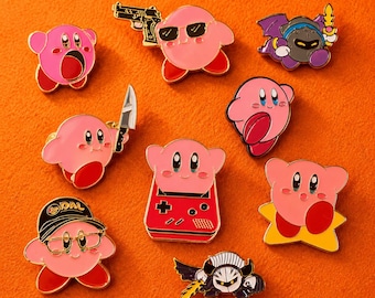 Kirby Enamel Pins | Meta Knight, Warp Star, Nintendo Gaming Accessories
