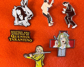 Quentin Tarantino Movie Collectible Enamel Pins | Kill Bill, Pulp Fiction & Cult Film Pins