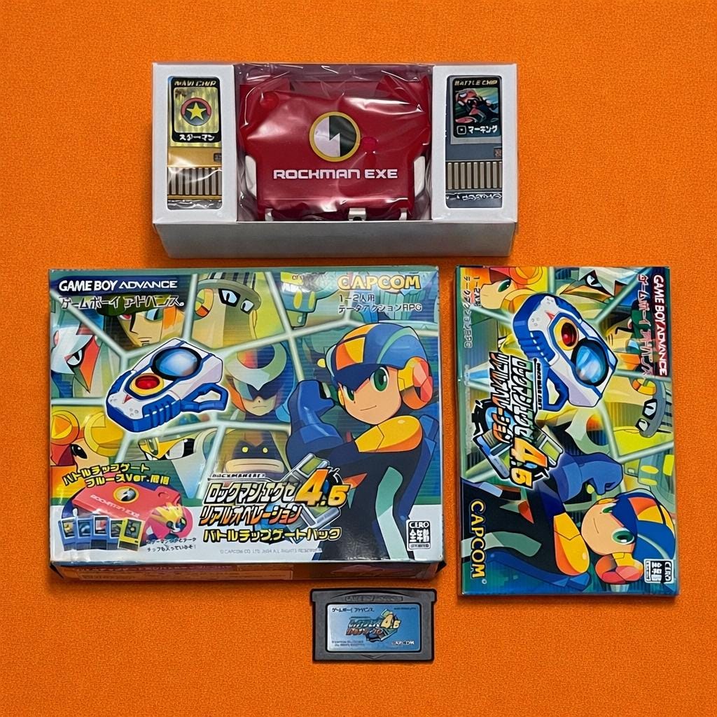 GBA Rockman EXE 4.5 Battle Chip Gate Pack Box Game Boy Advance