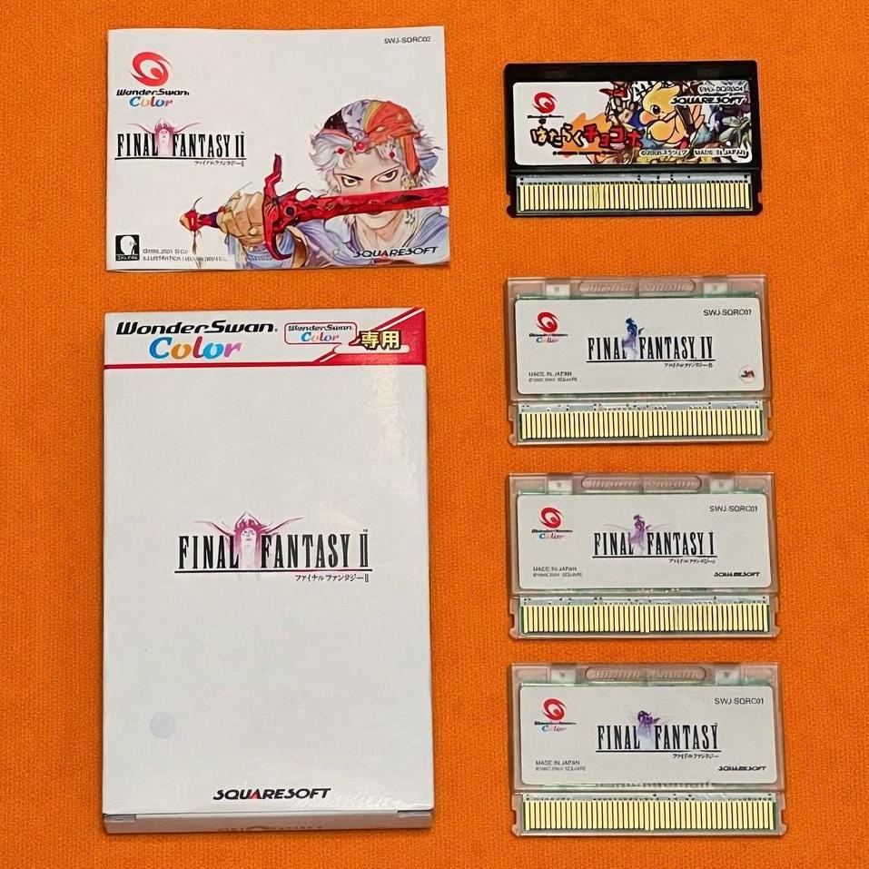 Final Fantasy Box Sets and Loose Cartridge for Wonderswan Color FF