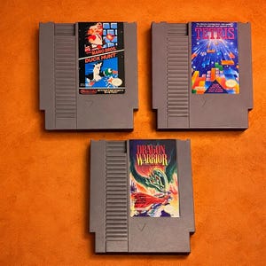 Tetris, Dragon Warrior och Super Mario Bros Duck Hunt till NES