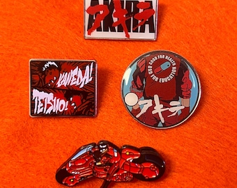Akira Collectible Enamel Pins | Kaneda Bike, Neo Tokyo, Tetsuo & Cyberpunk Anime Pins
