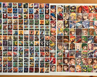 Mega Man Battle Network Stickers | Pixel Art, Laminated Vinyl, Gameboy Advance