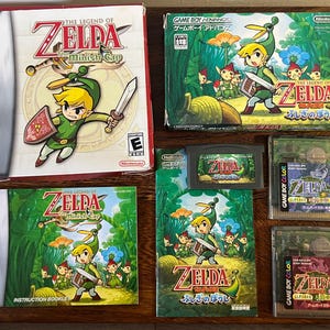 ゼルダの伝説 ゲームボーイ ゲームコレクション - ミニッシュキャップ コンプリートボックスセット - 時の神器 - 夢をみる島 - 日本語/英語