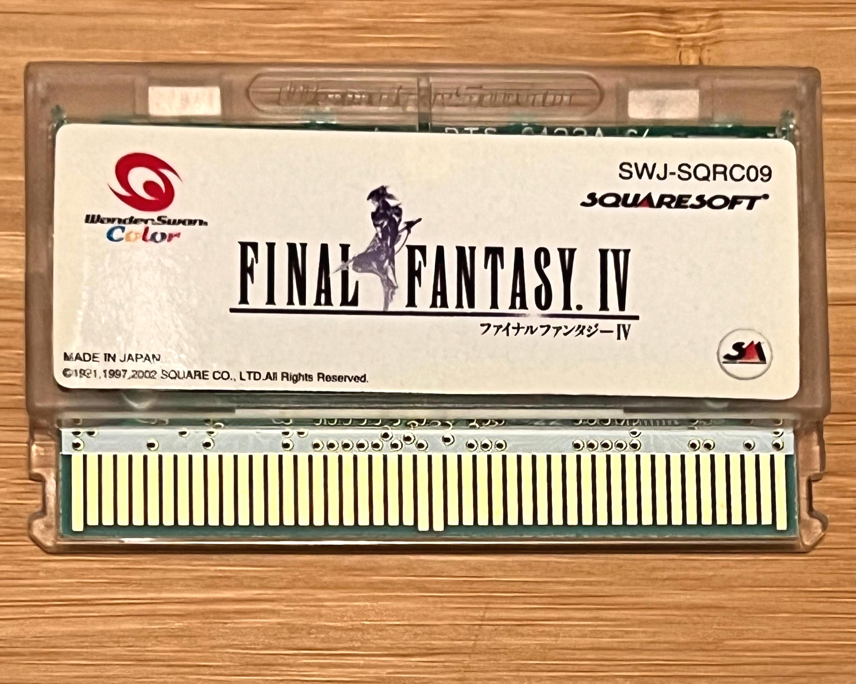 Final Fantasy Box Sets and Loose Cartridge for Wonderswan Color FF