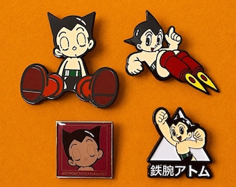 Astro Boy Collectible Enamel Pins | Tetsuwan Atom Retro Anime Pins