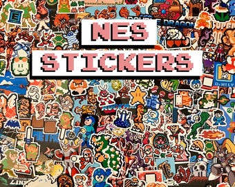 Retro 8-Bit NES Stickers | Mario, Zelda, Metroid, Mega Man Pixel Art Vinyl Decals