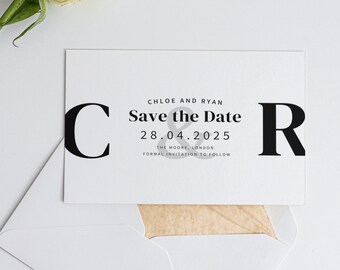 Guardar la fecha inicial / Invitación simple para guardar la fecha / Guardar la fecha minimalista