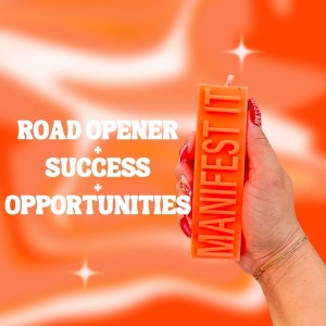 Road Opener Ritual Oil, Road Opener Candle, Fixed Candle, 7 Day Candle, Remove Block, Crystal Intention Candle, Manifest It Candle, ritual image 1