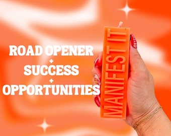 Road Opener Ritual Oil, Road Opener Candle, Fixed Candle, 7 Day Candle, Remove Block, Crystal Intention Candle, Manifest It Candle, ritual