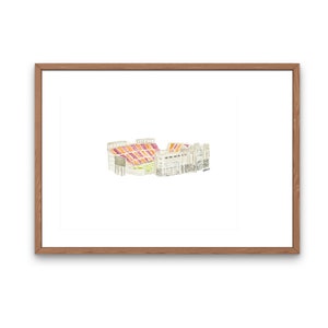 5x7 Lane Stadium Watercolor Print