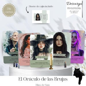 Oráculo de las Brujas - Oráculo digital e imprimible de 36 cartas. Guía PDF incluida. Regalo para brujas. Oráculo DIY. Oráculo en español.