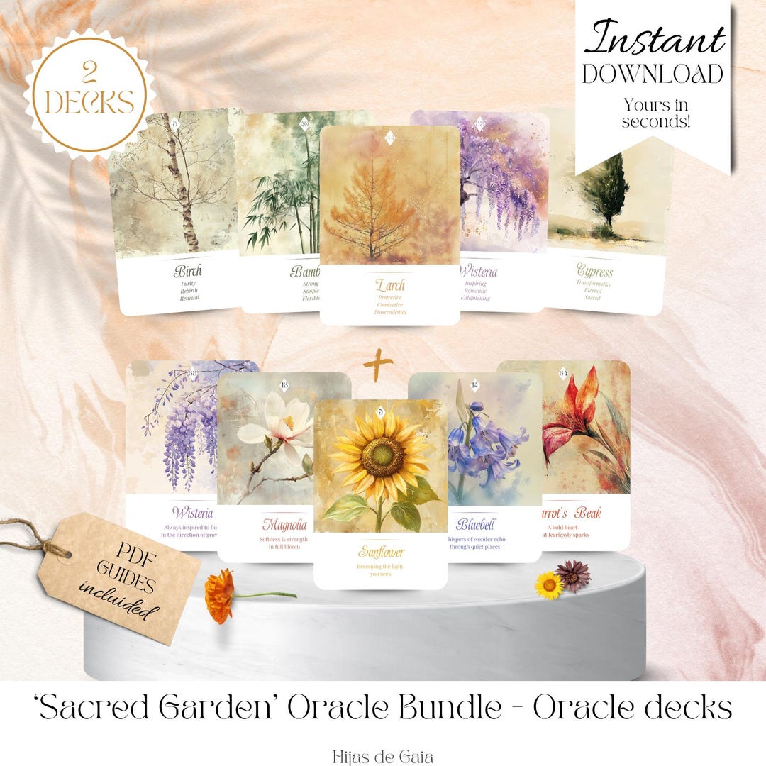 Sacred Garden Bundle | Voice of Trees & Soul in Bloom Oracle Cards | 90 ...