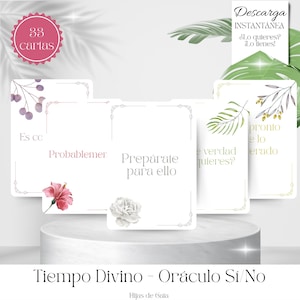 Cartas del Oráculo de Sí o No. Baraja imprimible de respuestas rápidas. Diseños en acuarela. DIY. Descarga instantánea. Oráculo en español.