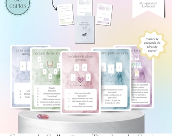 Tiradas de Tarot - 68 Ideas de Lecturas + Guía PDF + Journal (Descarga Digital e Imprimible). Aprende Tarot en Español. Guía espiritual.