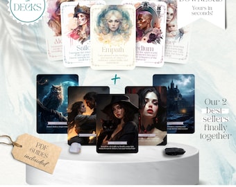 Paquete de Transformación de Luz y Sombra - Sendero de las Sombras + Oráculos del Propósito Divino / Trabajo con la Sombra y Viaje del Propósito del Alma / Descarga instantánea