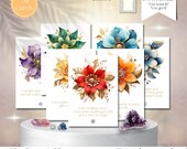 Chakra Affirmations Oracle Cards: 70 Printable Healing & Self-Love Cards + Box (Digital Download)