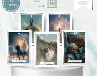 Tarot Lumina | Arcanos Mayores & Guía. Baraja de Tarot en español para principiantes | Digital e imprimible. Descarga instantánea.