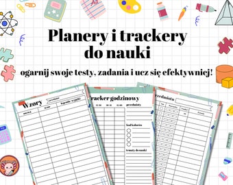 A set of 7 digital planners and trackers for effective learning from Polishnotes - start tracking your progress and learn faster!