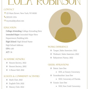 Traditional Custom Resume