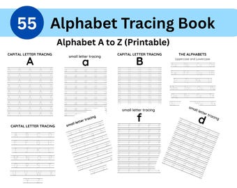 Alphabet Tracing Worksheets: Preschool-Kindergarten Handwriting Practice (A4 Printable PDF)