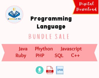 Programming Language Ebook Bundle Ruby, Java, Sql, Php, PYTHON, Javascript, C++ Learn Programming Language Tutorial College Programming