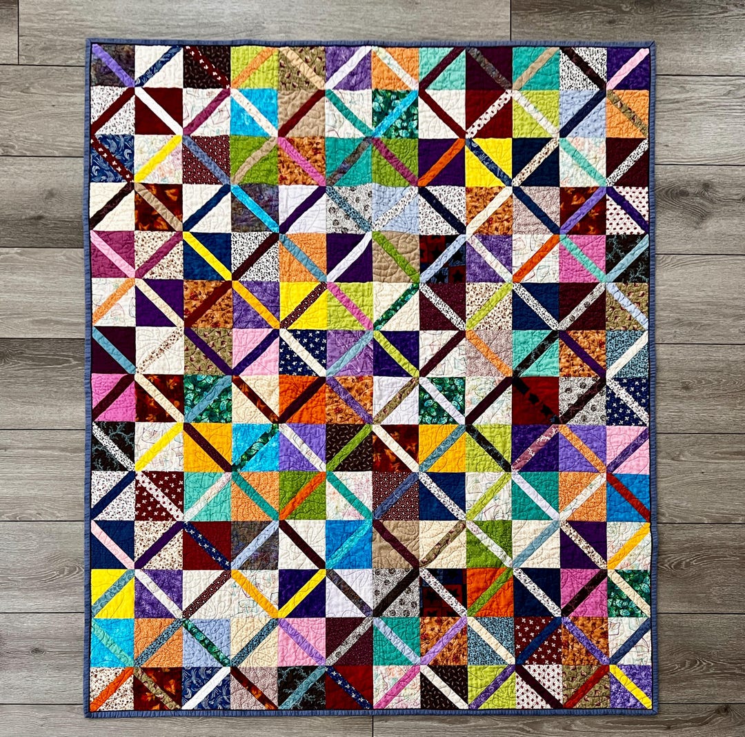 Handmade Scrappy Lap Quilt, Finished - Etsy