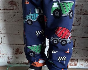 Handmade Pumphose Fahrzeuge blau