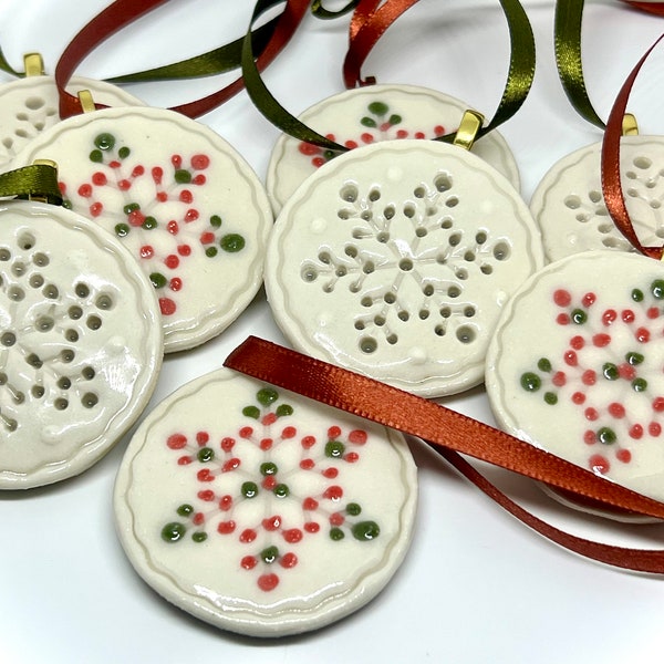 Handmade Ceramic Holiday Ornaments