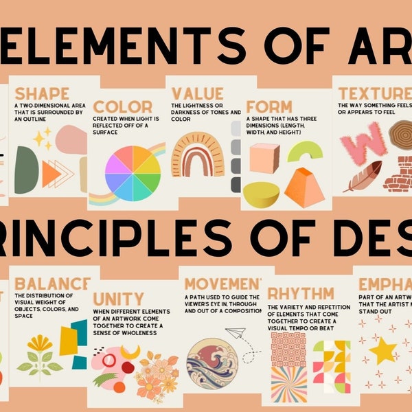 Elements of Design - Principles of Art - POSTER BUNDLE