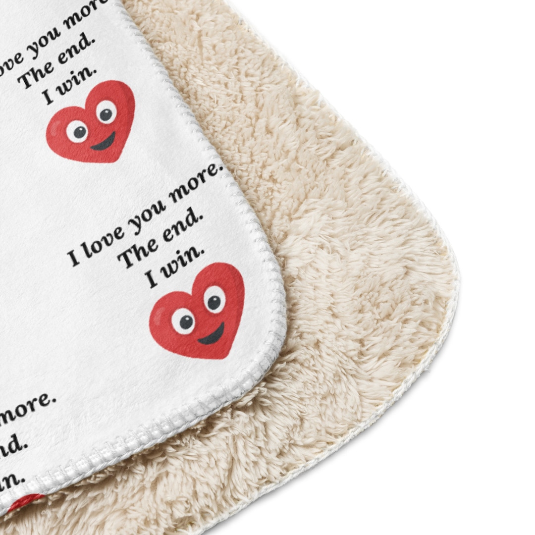 I Love You More Valentine's Blanket Anniversary Gift Polyester Sherpa