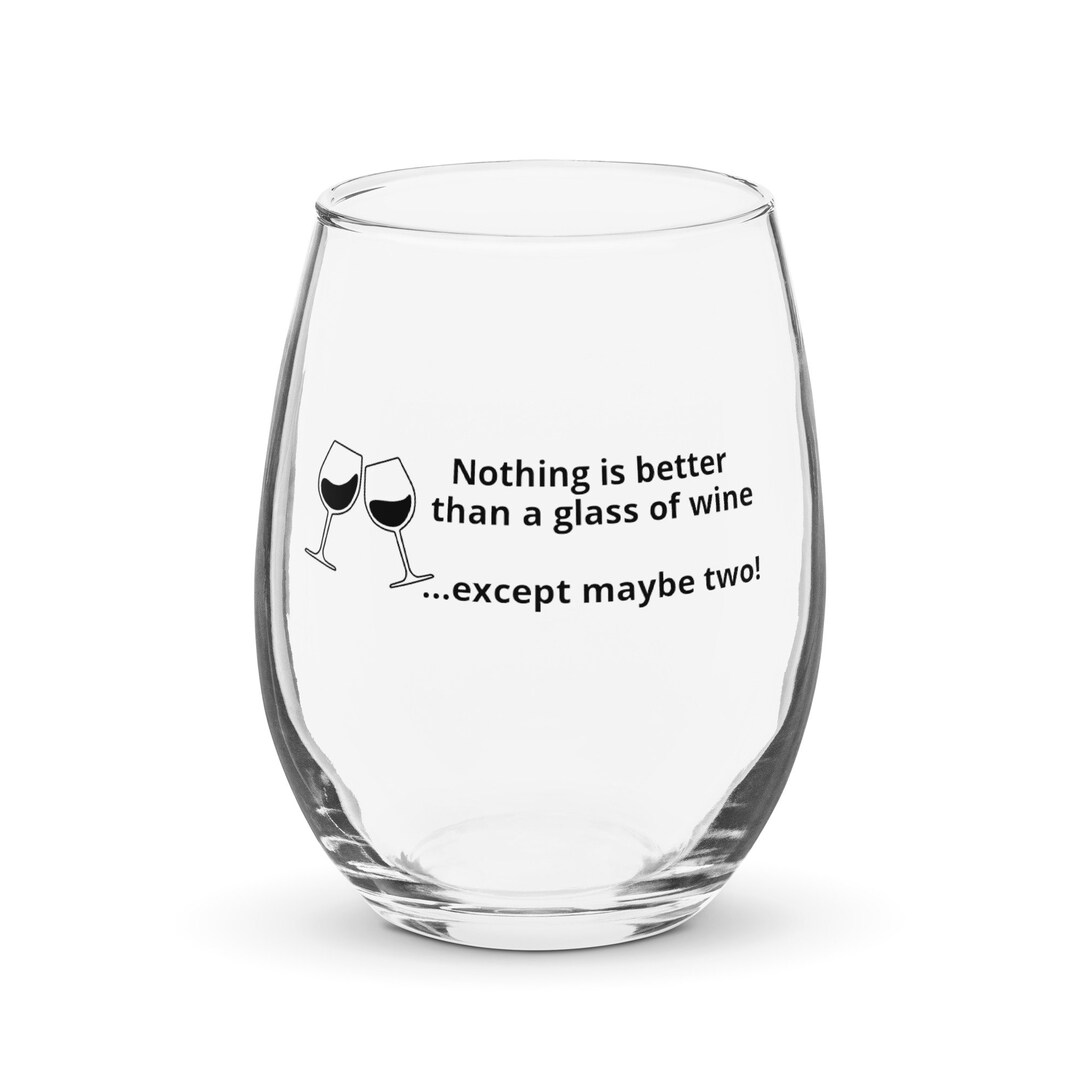 Funny Stemless Wine Glass Birthday Gift for Her Lover Mom Etsy